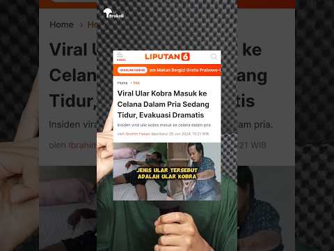 Ular Masuk Celana Pas Lagi Tidur? Ihhh takotnyee 😟😖