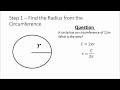 Calculating Area of a Circle