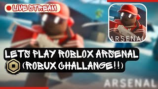(ROBUX CHALLENGE) TEAM THAT WINS IN ARSENAL GETS 100 ROBUX! | CHECK DESC! #roblox #arsenal #viral