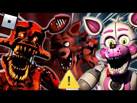 SOBREVIVENDO AO FOXY DE FNAF NA ÁREA 51 😱😰 - Roblox Five Nights At Freddy's