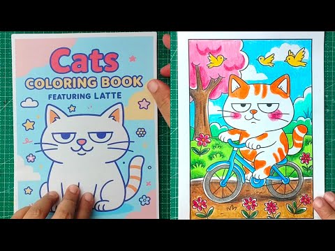 Healing cat coloring book 🎨🐱✨