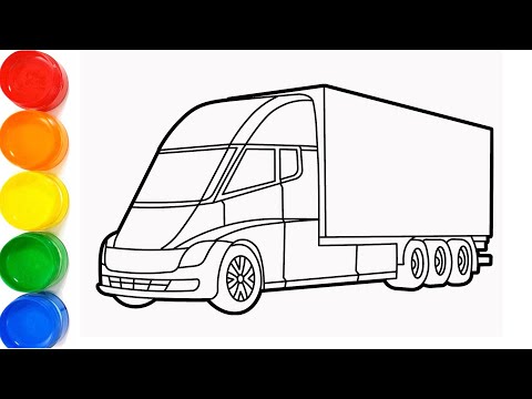 How to Draw a Futuristic Electric Truck | Step by Step Drawing Tutorial