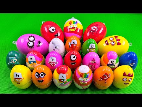 Satisfying ASMR🌈 Cleaning Numberblocks, Pinkfong, Paw Patrol in Rainbow EGGS with SLIME Coloring