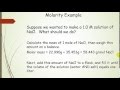 Molarity and Dilution Concepts