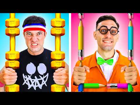 Jock VS Nerd In Jail! Genius Prison Hacks and Gadgets by Crafty Hype