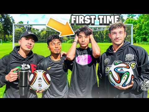 PUTTING OUR FRIEND THROUGH SOCCER CHALLENGES!! *BAD IDEA*