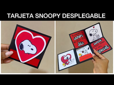 Regalo original | Mini tarjeta desplegable de SNOOPY | Regala Siempre Amor