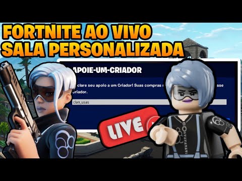 FORTNITE  AO VIVO SALA PERSONALIZADA