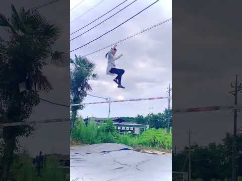 やっとできました〜😭✨🙏　#Shorts #スラックライン #slackline #岡澤恋