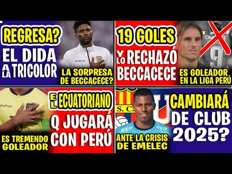 ES MÁXIMO GOLEADOR CON 19 TANTOS Y FUE RECHAZADO POR BECCACECE A LA TRICOLOR, AHORA JUGARÁ CON PERÚ?