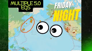 An active day of above 5.0 Earthquakes Kuril Kamchatka Trench. Friday Night update 8/29/2025
