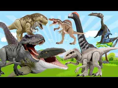Hunting JURASSIC WORLD REBIRTH Toys T-Rex, Mosasaurus , Velociraptor, Distortus Rex And More Dino