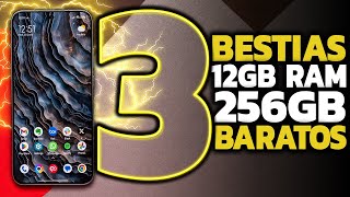 3 TELÉFONOS ALTA GAMA con 12GB RAM Y 256GB ¡LOS MAS BARATOS Y BESTIAS! 🏆