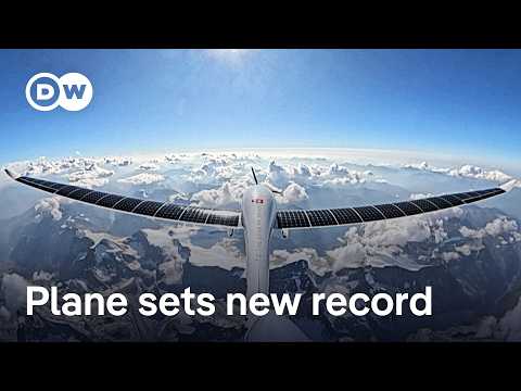 YouTube video thumbnail: Solar Plane Sets new Record for Highest Ever Flight at 9,521 Metres