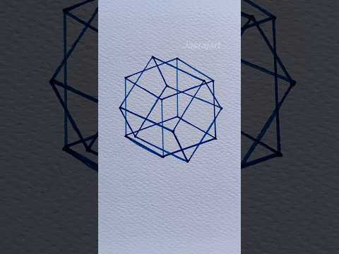 3D 2 Cube In One Frame Art 🎨🎭🎨 #shortvideo #art