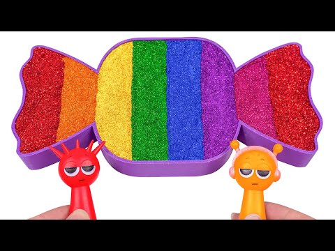 Satisfying Video | DIY How To Make Rainbow Big Candy Bathtub From Mixing Slime Cutting ASMR
