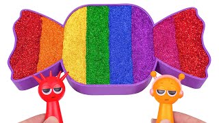 Satisfying Video | DIY How To Make Rainbow Big Candy Bathtub From Mixing Slime Cutting ASMR