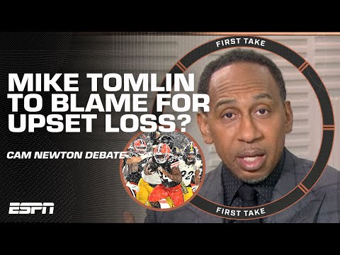 FULL REACTION to Steelers-Browns 🚨 Stephen A. CALLS OUT Cam Newton on Russell Wilson | First Take