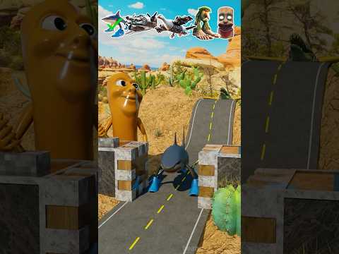 Funny Brainrot Characters vs Huge Pistons - BeamNG.Drive #shorts
