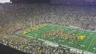 Michigan fans storm the field after Hail Mary win vs. Western Michigan