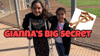 Gianna’s big Secret!!! She broke her ankle