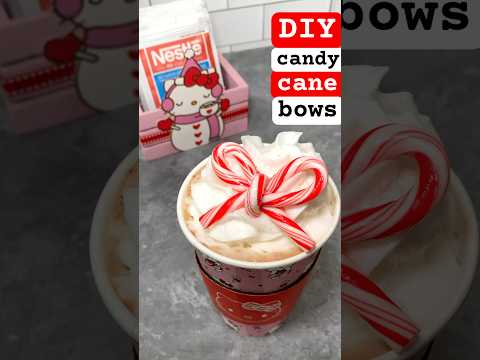 How to make Candy Cane Bows ♥️🤍♥️ #christmascrafts #christmasrecipe #holidaywithyoutube
