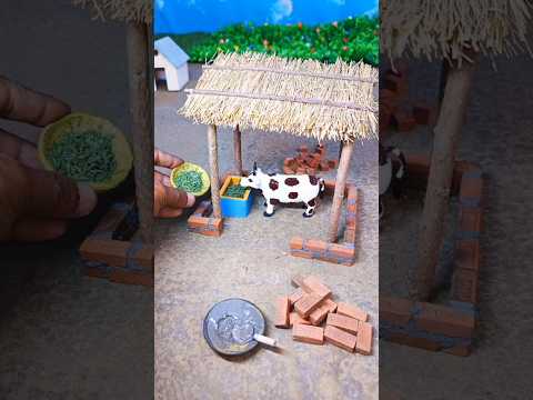 how to make cow shed rural project with mini bricks | house of animals