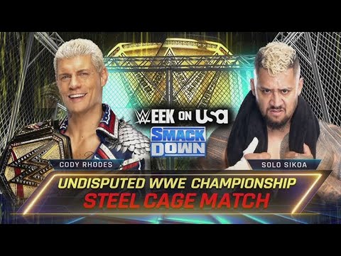 FULL MATCH: Cody Rhodes Vs Solo Sikoa | Steel Cage Match | Smackdown Sep. 13, 2024 | Wwe