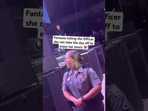 Police Officer enjoying Fantasia’s music ❤️ #fantasia #singing #couple #police #dance #fyp #singer