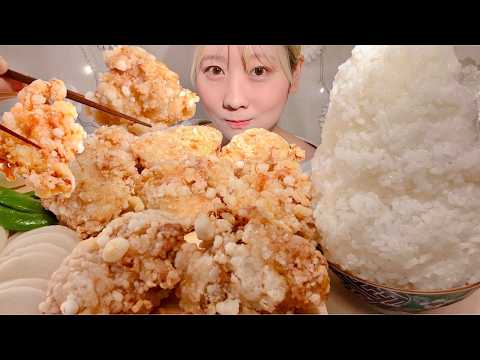 ASMR Fried Chicken 【Mukbang/ Eating Sounds】【English subtitles】