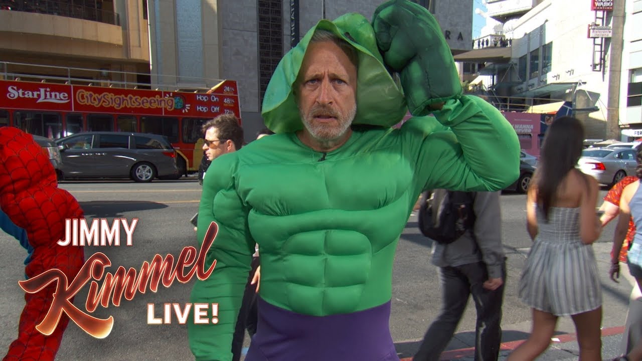 Jon Stewart is a Hollywood Blvd Superhero?