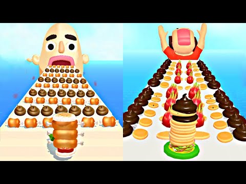 Sandwich Runner VS Pancake Run - All Levels Gameplay Android iOS Ep 6