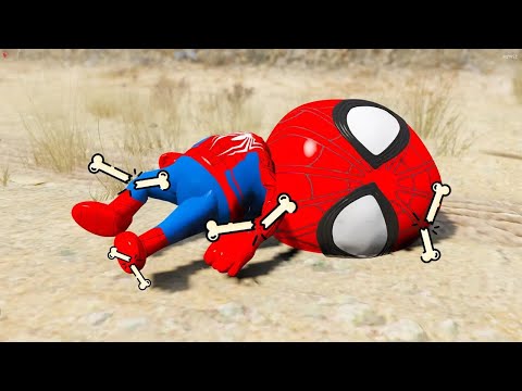 BEBE HOMEM ARANHA QUEB TODOS OS OSSOS no GTA 5