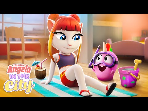 NEW EPISODE! Beach Day at Home 🏖️ Talking Angela: In The City (Episode 21)