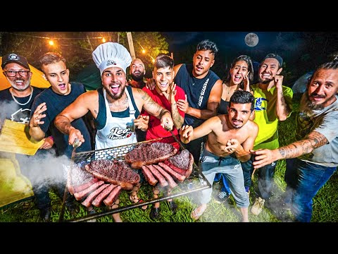 IMPRESSIONEI MEUS AMIGOS COM O MELHOR CHURRASCO NO ACAMPAMENTO 🏕️!! * eles não tinham oq comer *