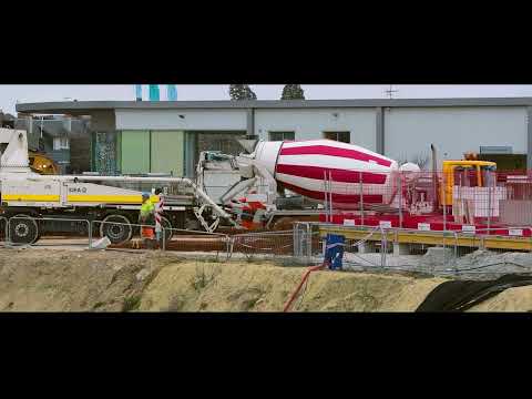 Construction du parking Danton, quartier Interives, à Fleury-les-Aubrais