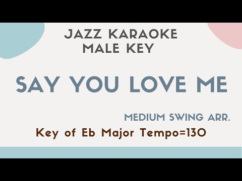 Say you love me – Swing Jazz arrangement KARAOKE (Instrumental backing track) – male key