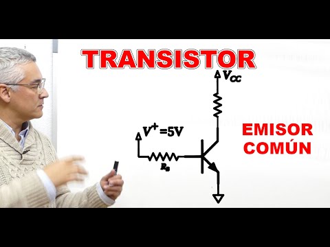 Transistor en emisor común. E.C. Conceptos básicos y ejemplo.