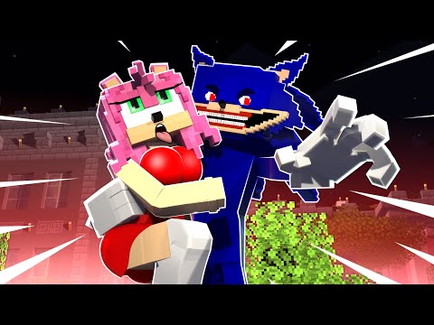 STUCK on ONE LUCKY BLOCK with SHIN AMY'S WEIRD MOM! - FNF Minecraft ANIMATION