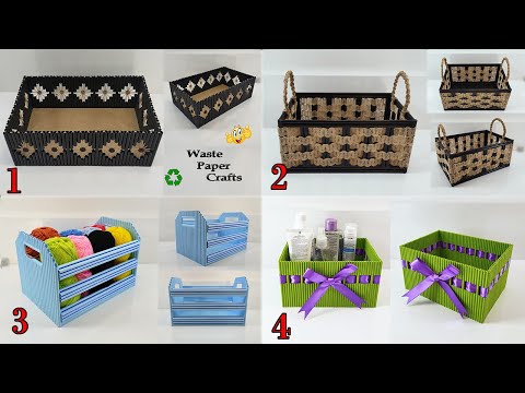 4 Awesome BASKET Ideas to Declutter Your Home! - DIY