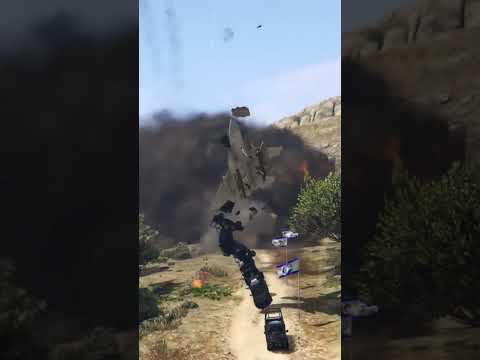 Iranian Powerful Colestr Bomb 💣 F15 Fighter Jets Quick Attack On Israeli Army Supply Vehicle GTA-5