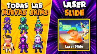LASER SLIDE Y TODAS LAS SKINS DE STUMBLE GUYS BETA 0.86