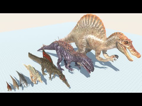 Dinosaur Spinosaurus of Evolution VS All Animals T-Rex Burning Godzilla