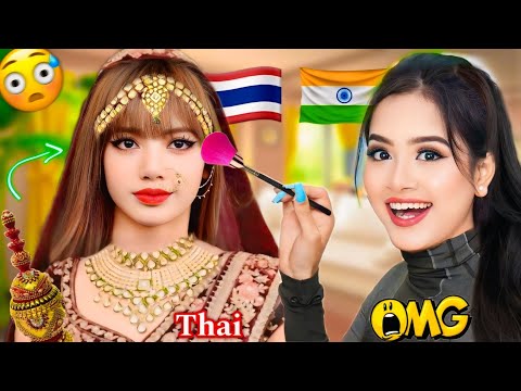 I Transformed *Thai* Celebrity GIRL 🇹🇭 into Indian Bride 🇮🇳 *OMG* Transformation 😱