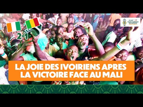 LA JOIE DES IVOIRIENS APRES LA VICTOIRE FACE AU MALI