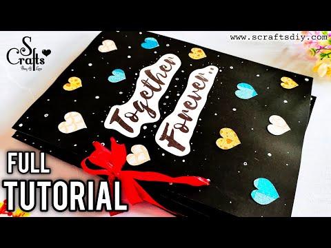 Scrapbook Tutorial 🩵 handmade gift making | file decoration | easy scrapbook making ideas | S Crafts