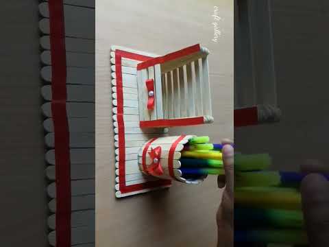 Icecream Sticks Mobile Stand | Pen Stand #shorts #youtubeshorts #viralvideo #viralshorts
