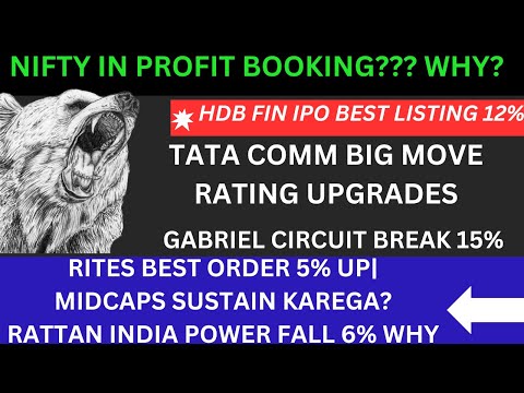 NIFTY US TAX NEWS💥Gabriel india SHARE NEWS💥HDB Financial NEWS RATTAN POWER TATA COMM NEWS