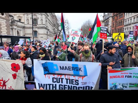 The Heart of London in Chaos: Palestine Protesters Take Over the Streets..!