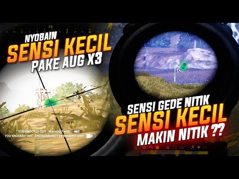 SENSI KECIL LEBIH NITIK DARI SENSI GEDE ?! LANGSUNG COBAIN PAKE AUG X3 #pubg